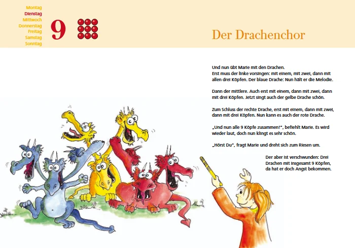 Marie im Zahlenzauberwald – Zahl 9